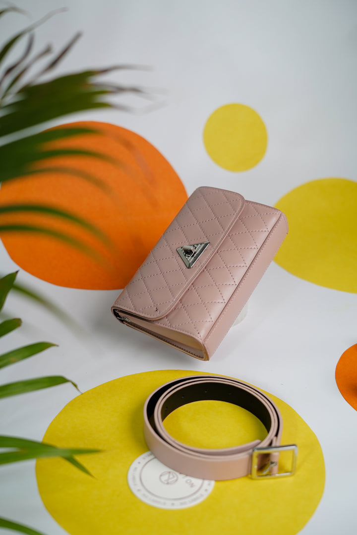 Chic and Sophisticated Pink Belt Bag Accessory with Modern Appeal