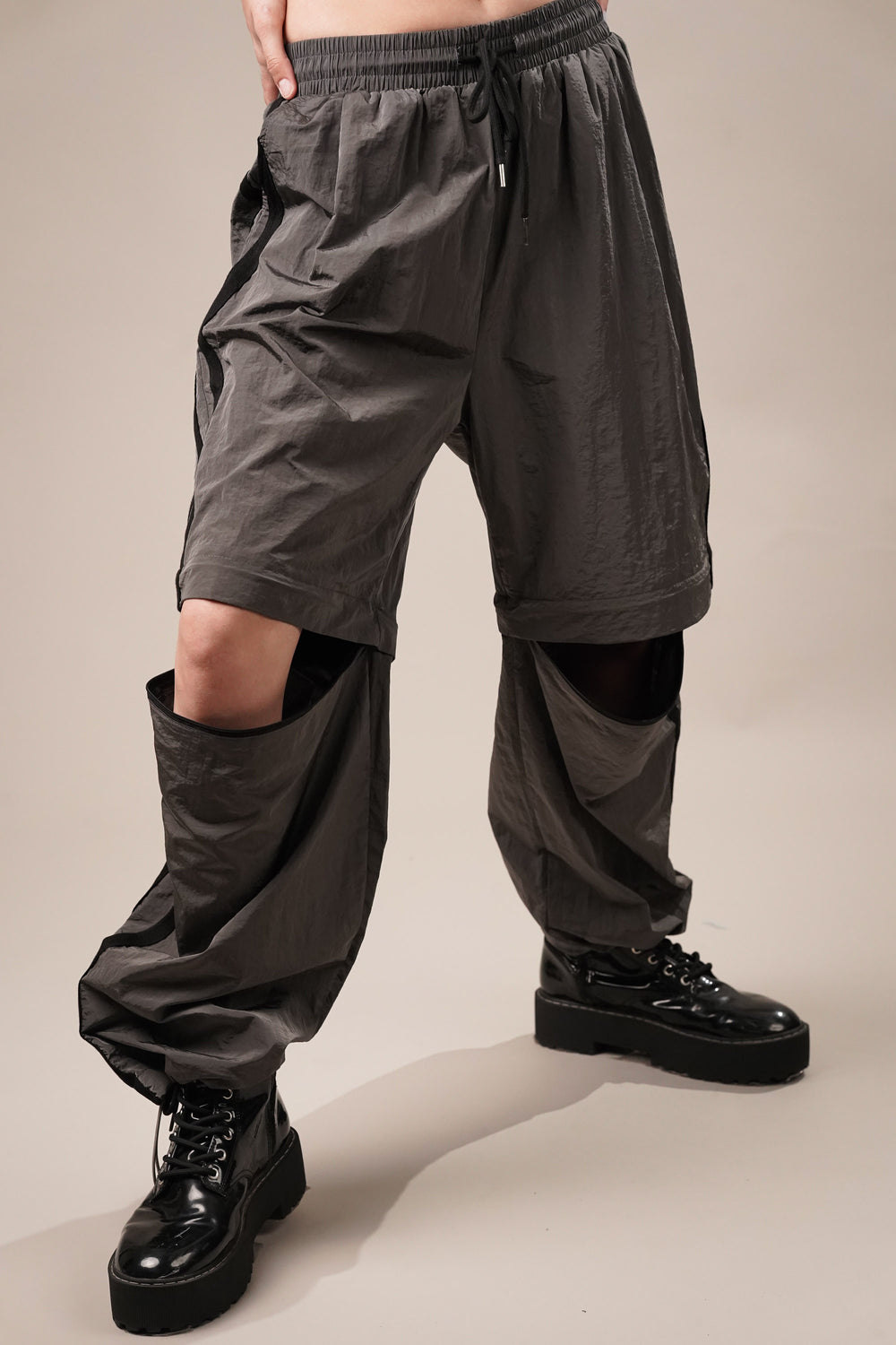 iron grey loungewear trousers with pockets