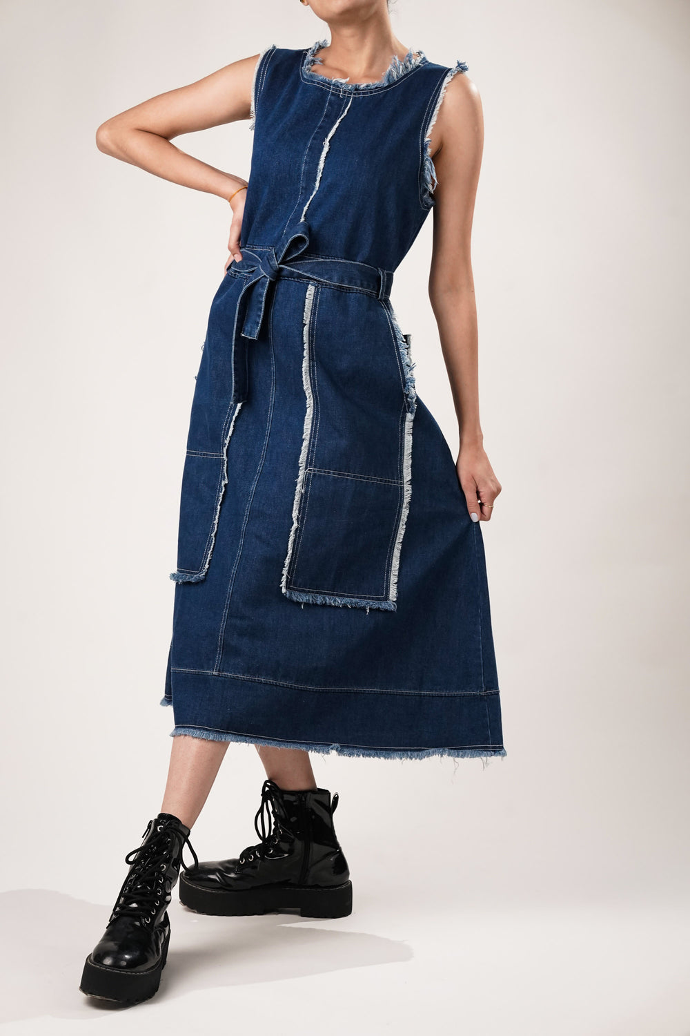 Streetwear-inspired denim dress for women