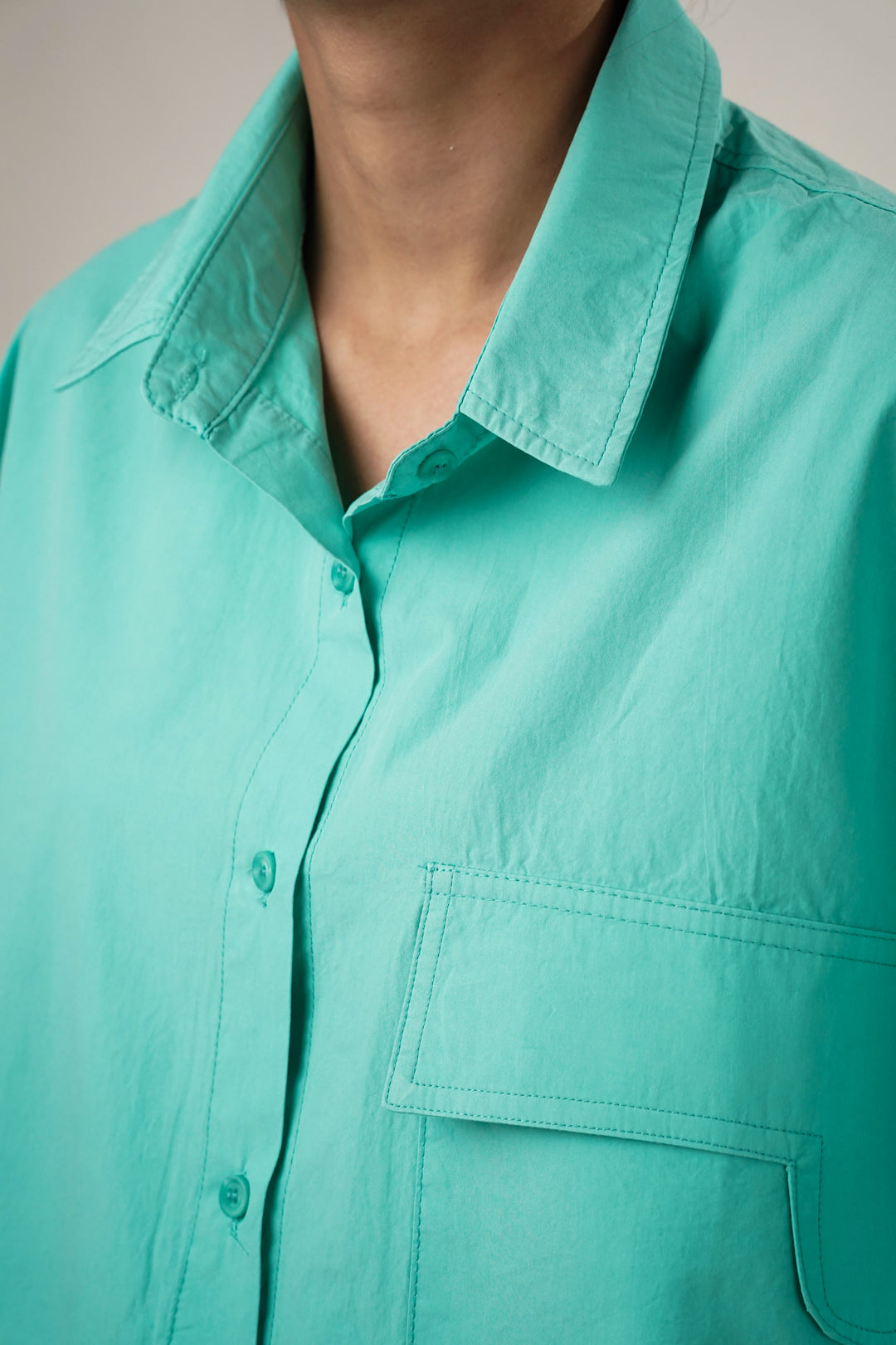 Aqua Green Oversized Shirt