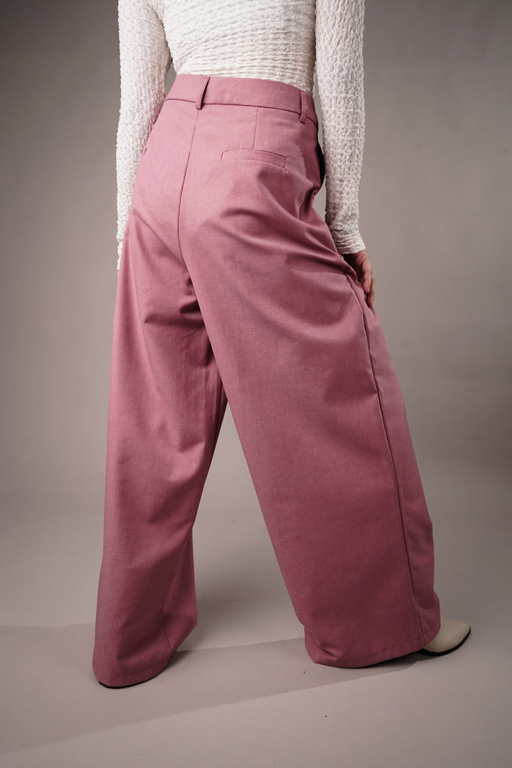 Wrapped Pink Asymmetrical Pants