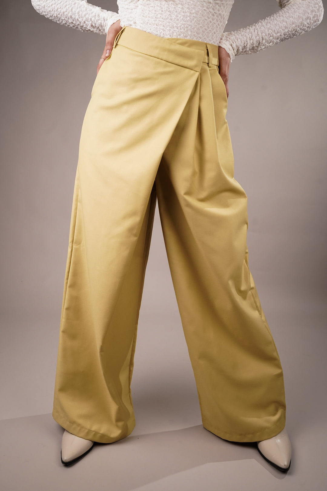 Tailored Yellow Asymmetrical Pants