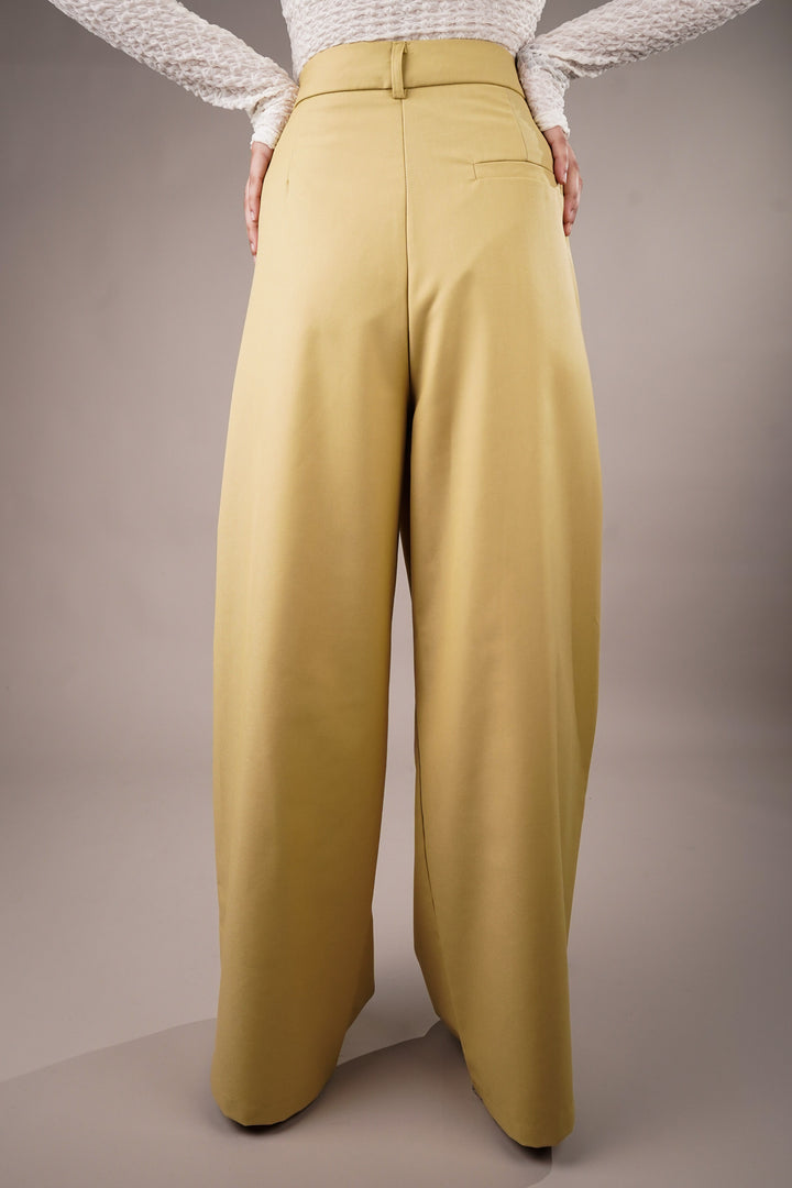 Tailored Yellow Asymmetrical Pants