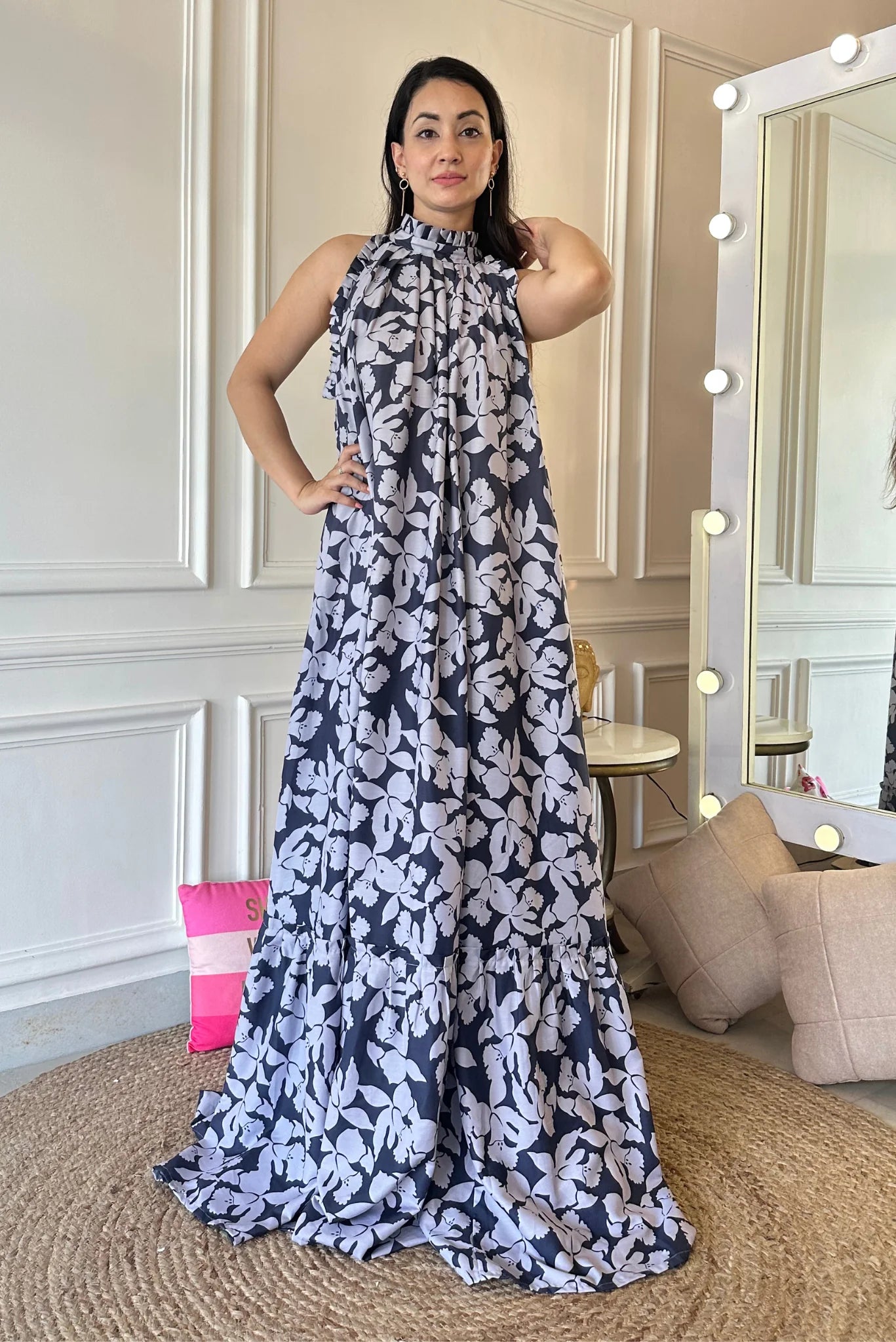 Halter neck dress sales