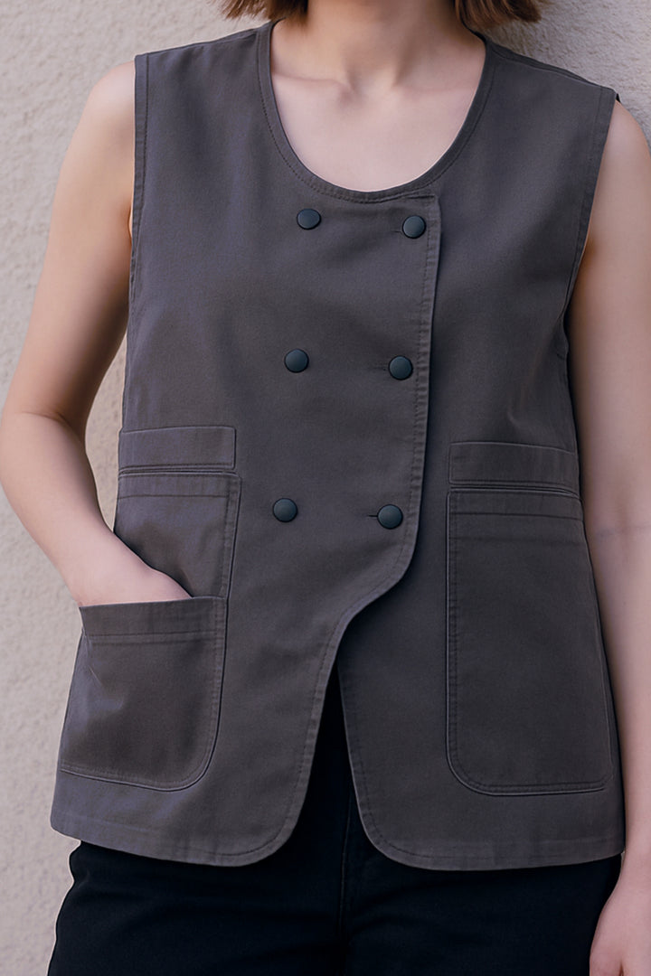 Military Double-Breasted Vest