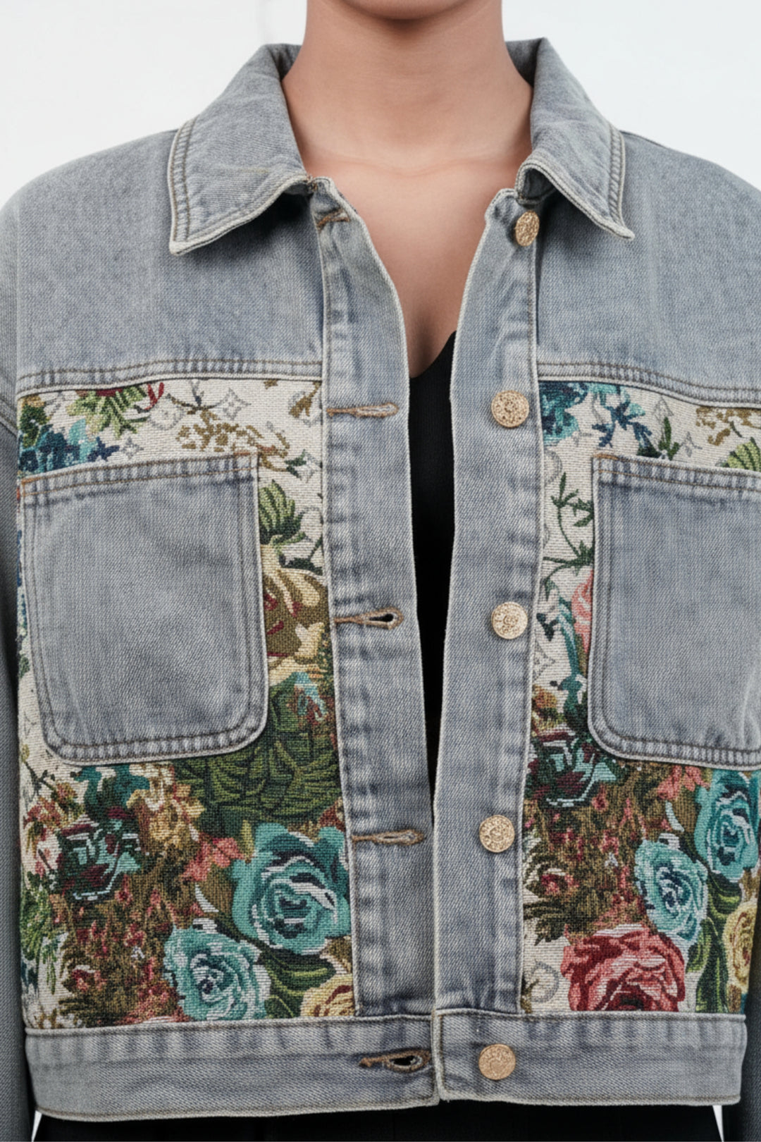 Floral Breeze Denim Jacket
