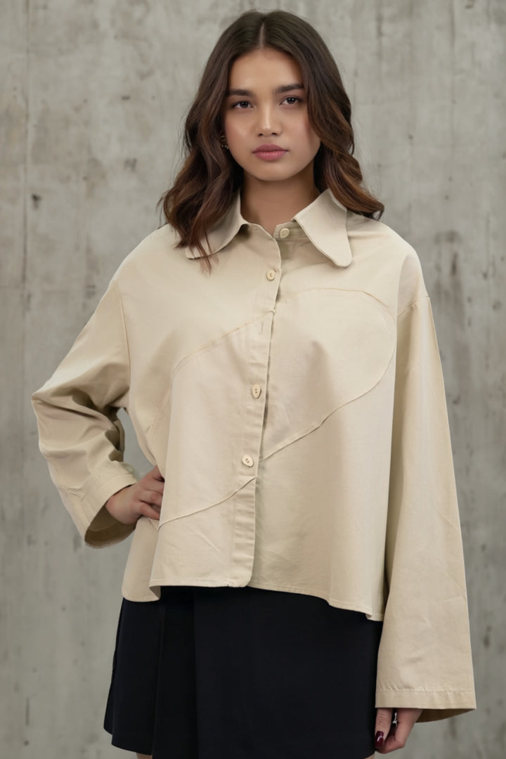Mellow Cream Oversized Shirt