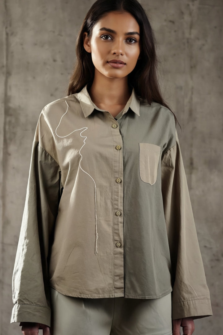 Double Shaded Oversized Shirt