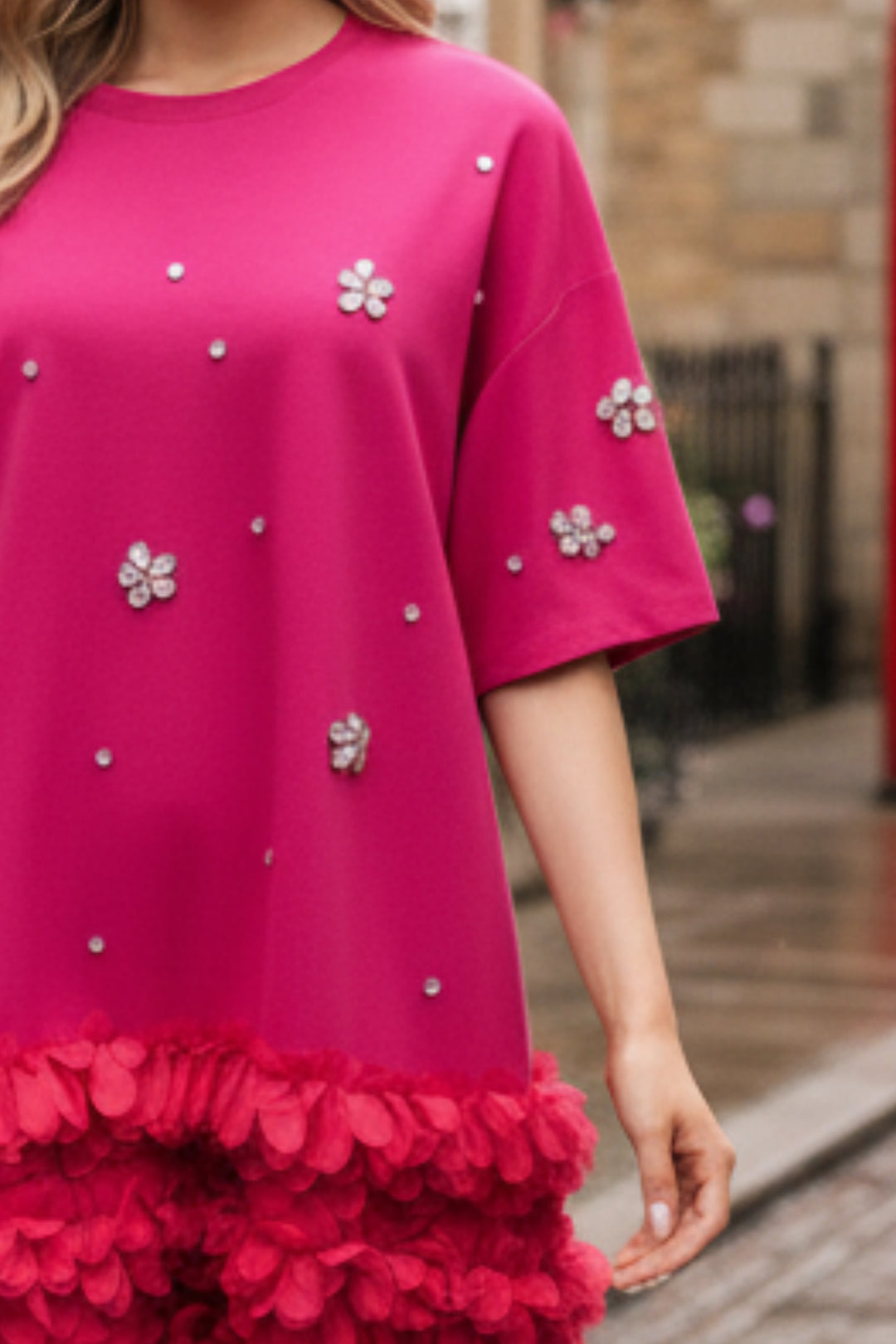 Petal Pink Rhinestone T-shirt