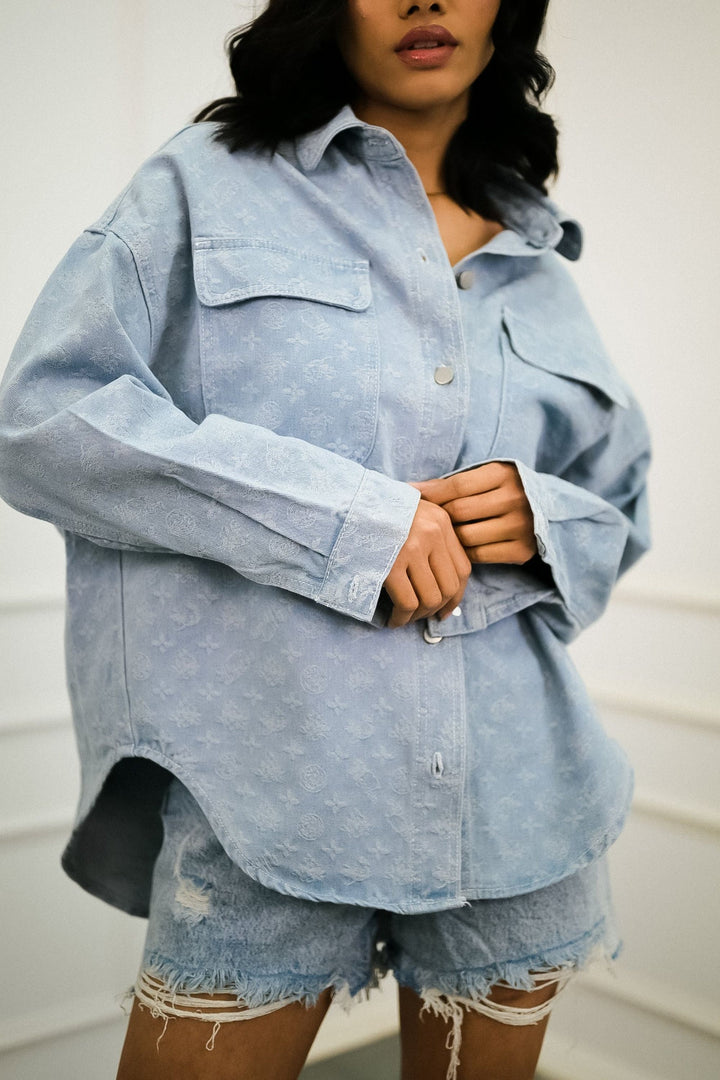 Classic denim shirt for casual and travel occasions