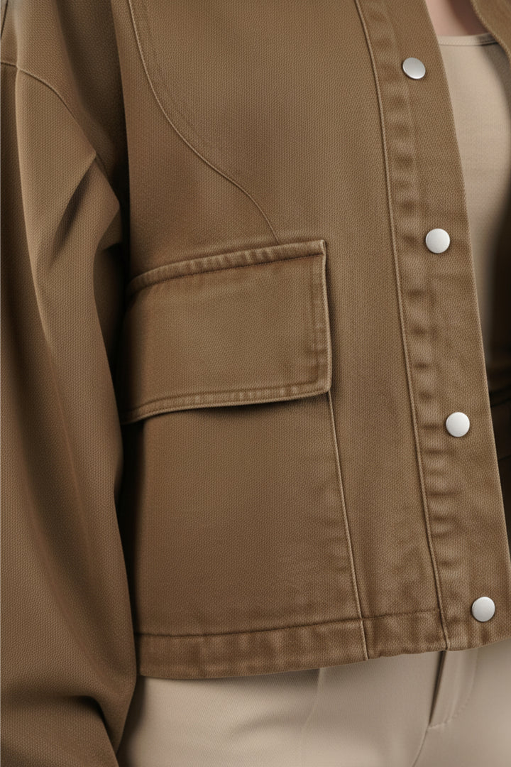 Downtown Oversized Crop Jacket