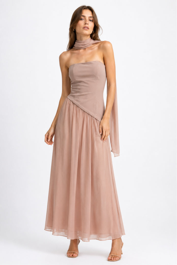 Pink Aura Strapless Dress