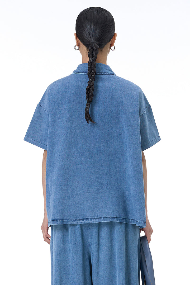 Blue Canvas Denim Shirt