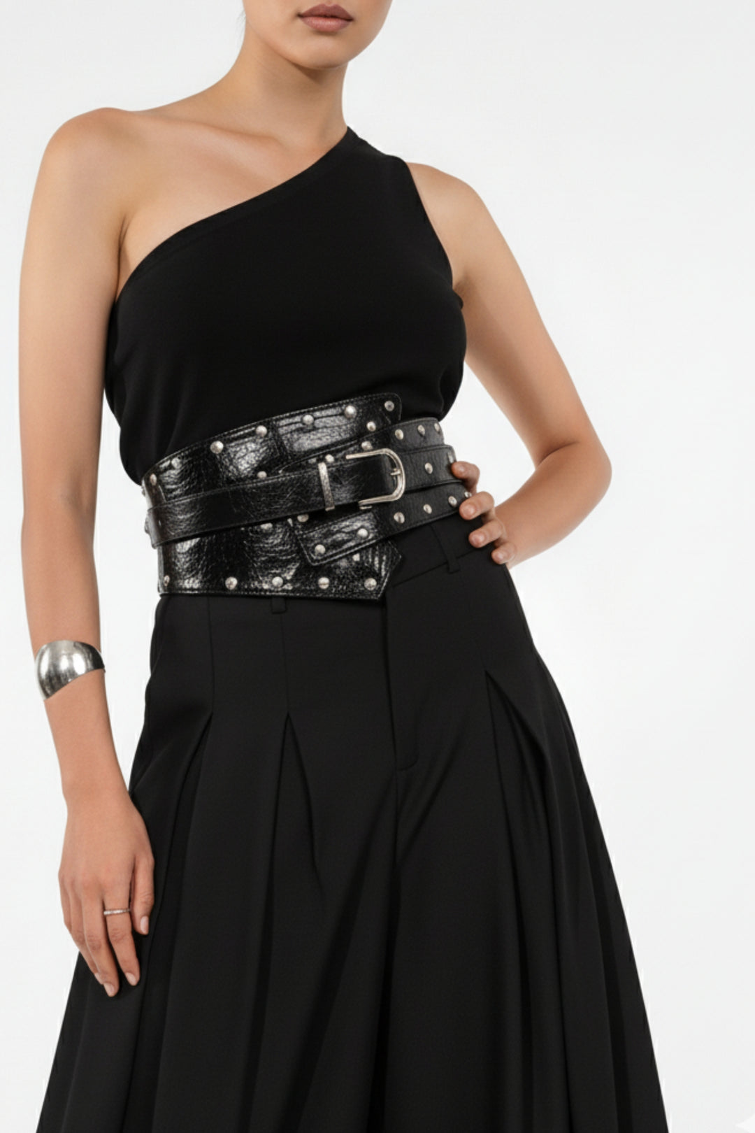 Carmen Black Pleated Trousers