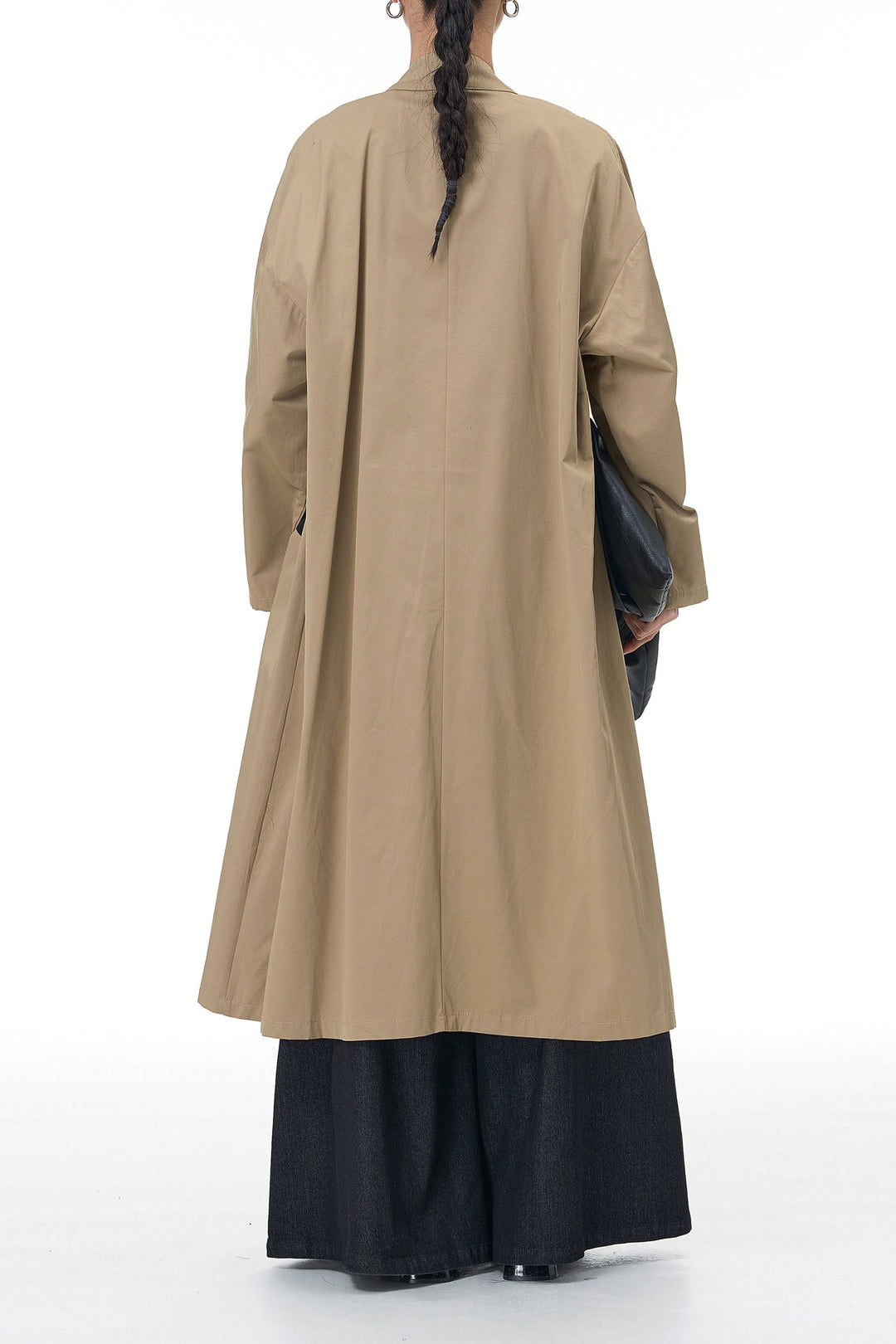 Light Brown Trench Coat With Patch Polka Dot