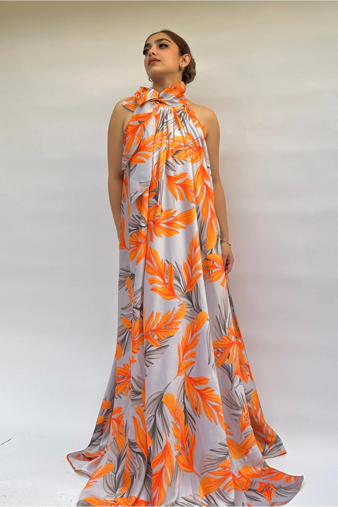 Vibrant Floral Maxi Dress  Chiffon blouses designs, Floral dress design,  Floral chiffon dress
