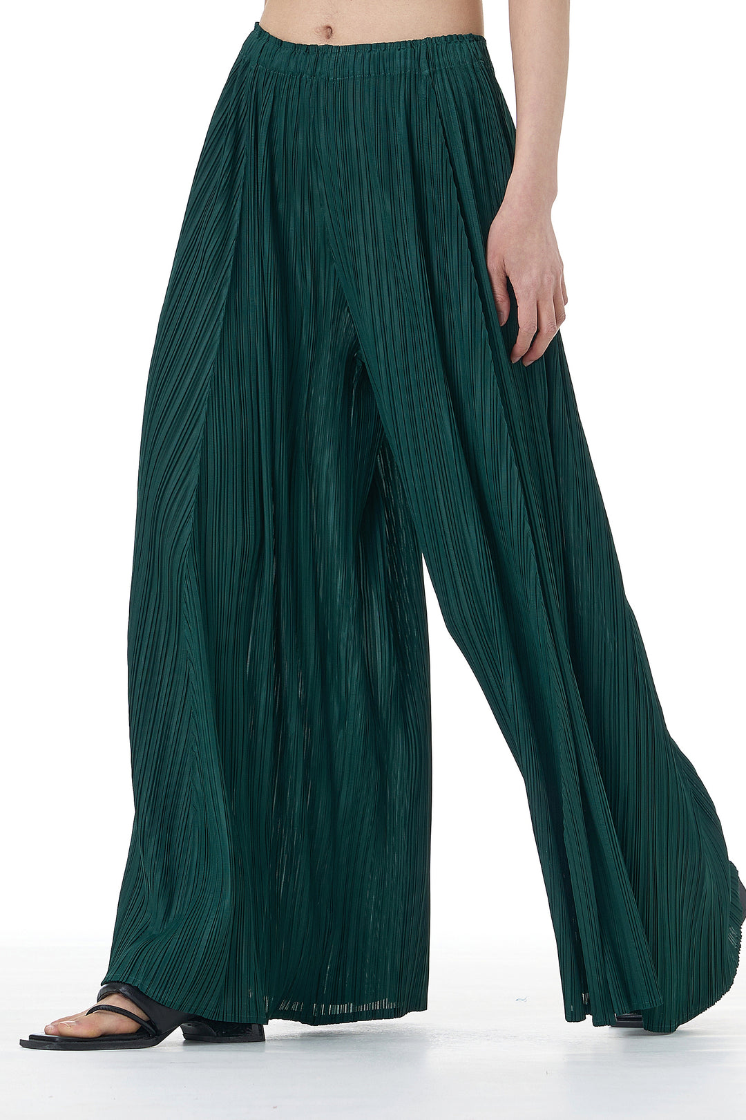 Ivory Emerald Pleated Co-Ord