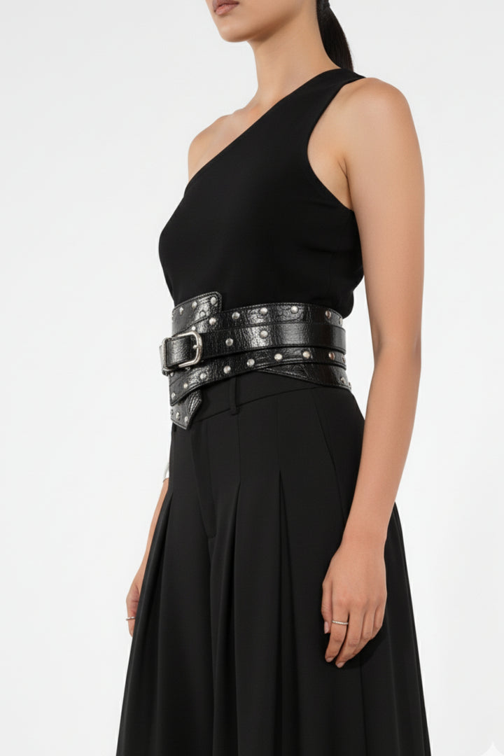 Carmen Black Pleated Trousers