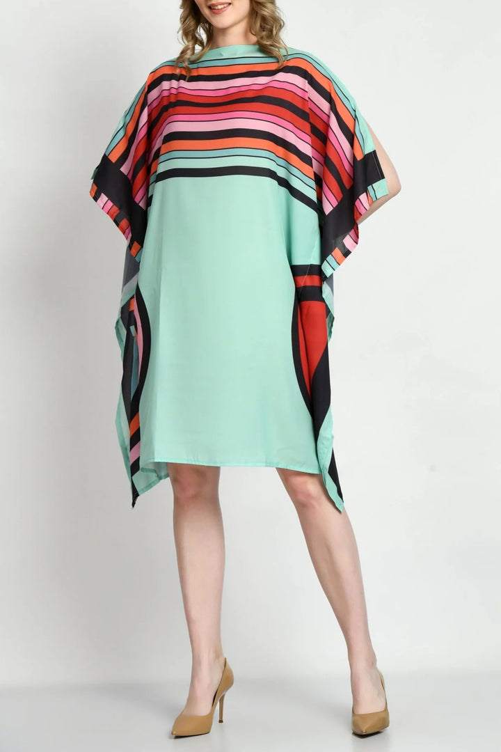 Green Breezy Kaftan Dress