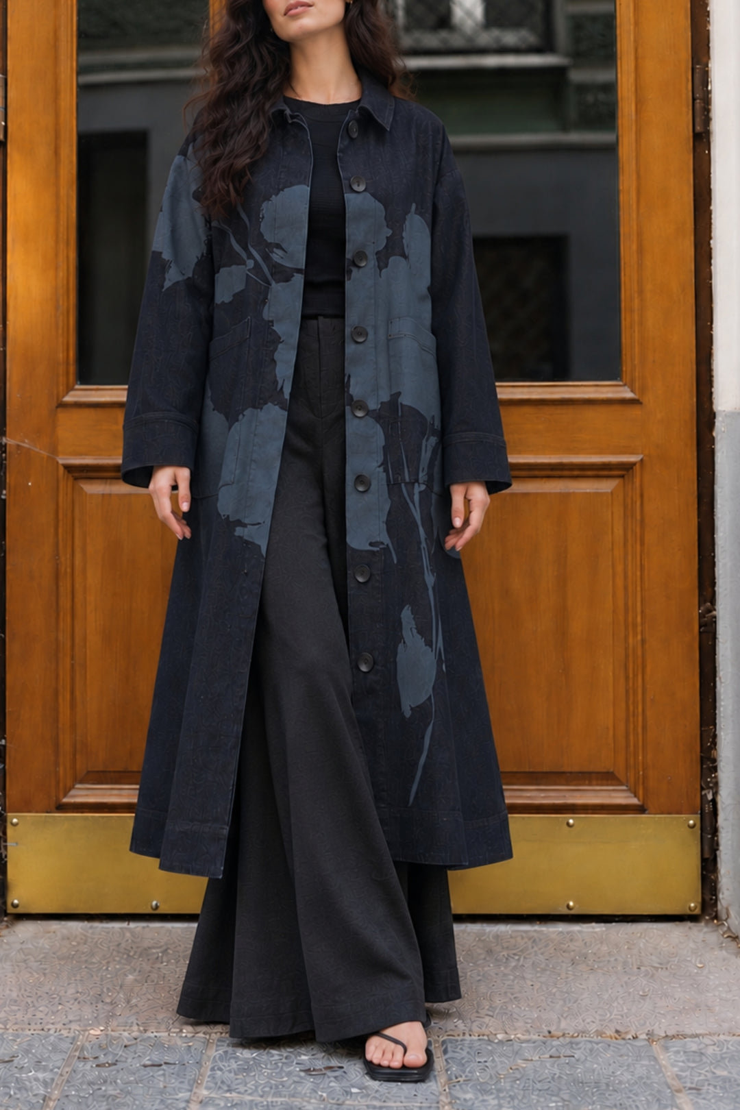 Ink & Ash Black Trench Coat