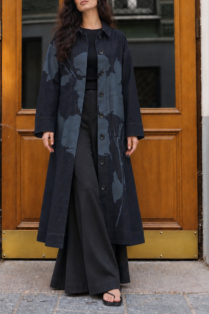 Ink & Ash Black Trench Coat