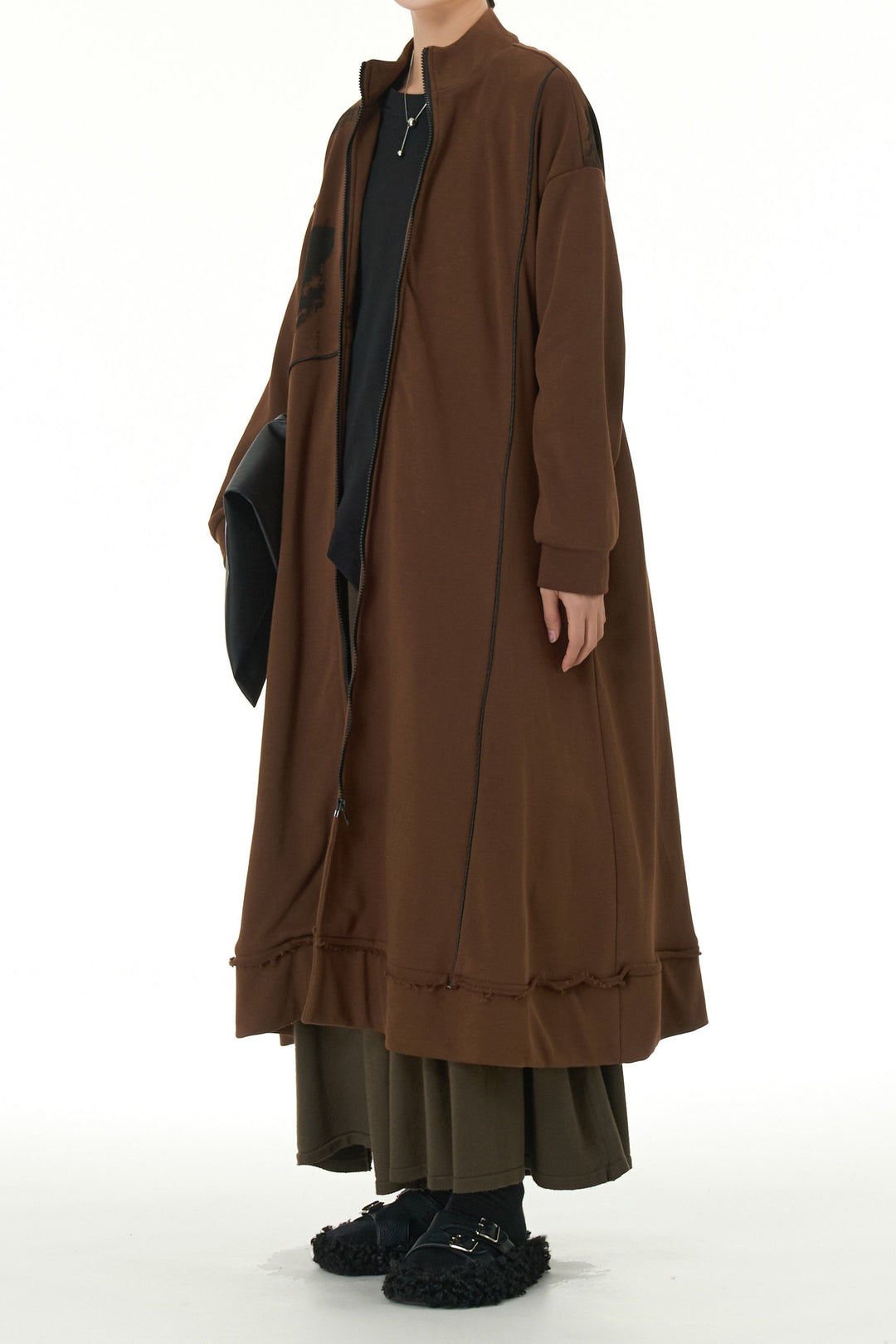 Versatile street wear trench coat dress 