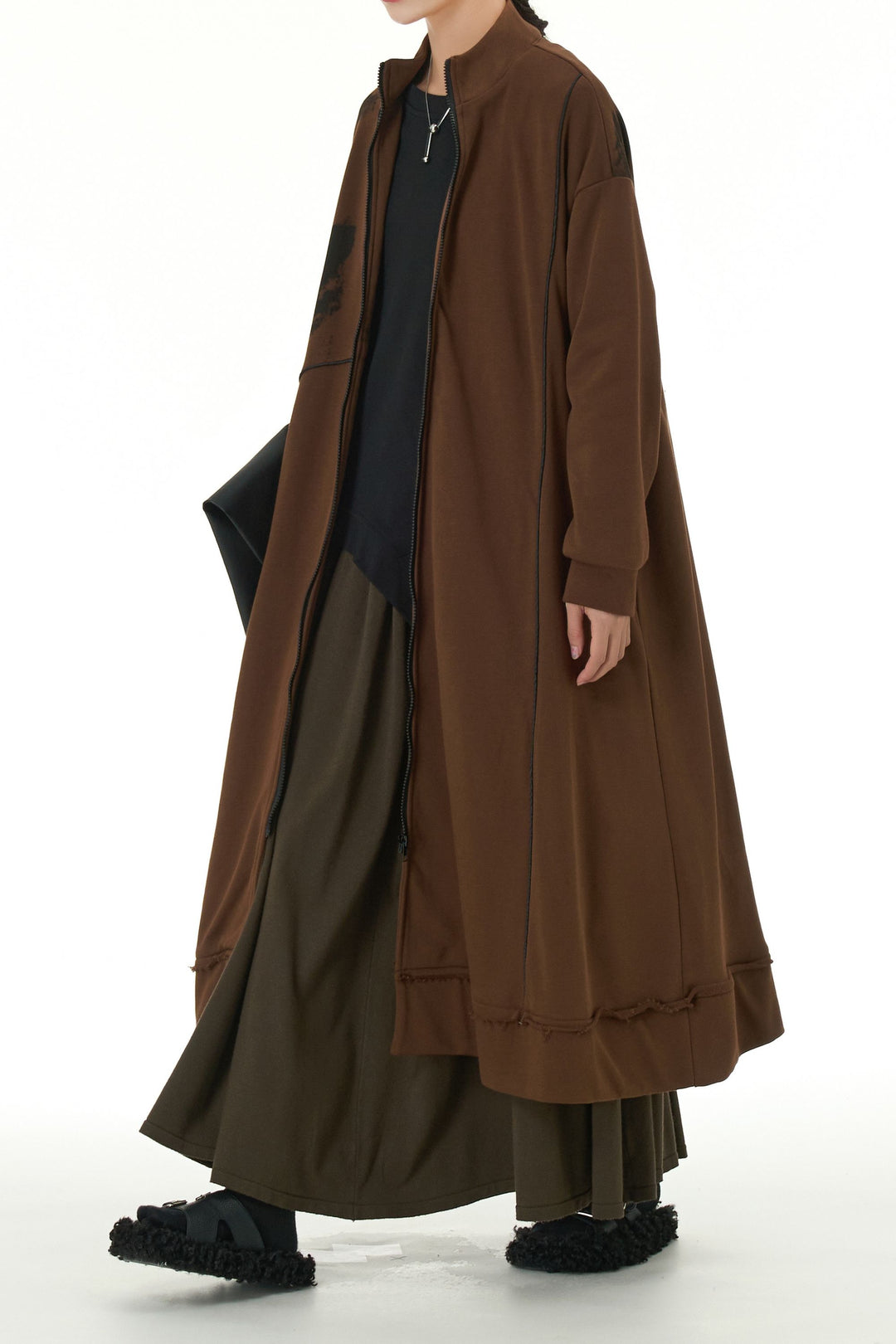 Brown color trench coat dress online