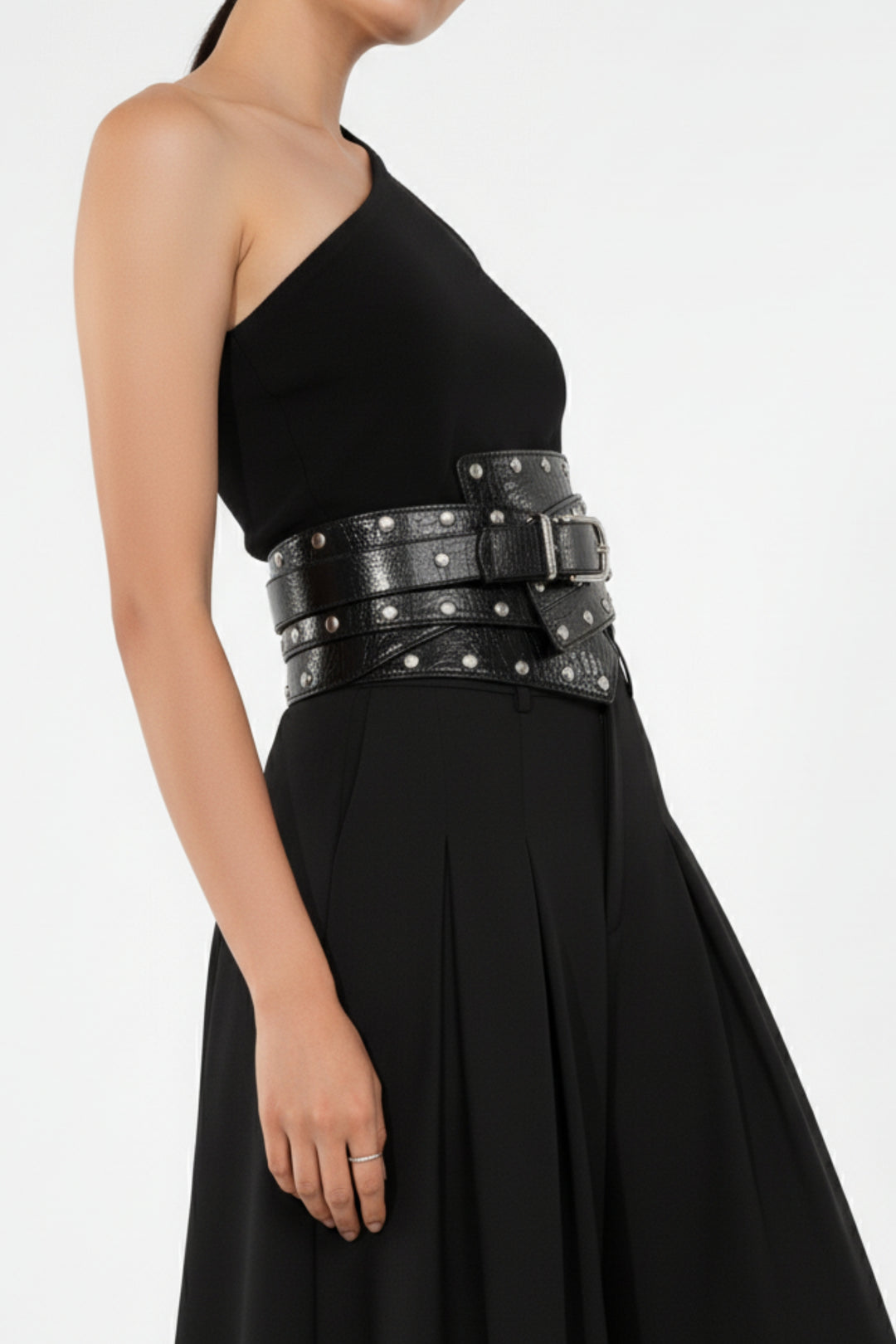 Carmen Black Pleated Trousers