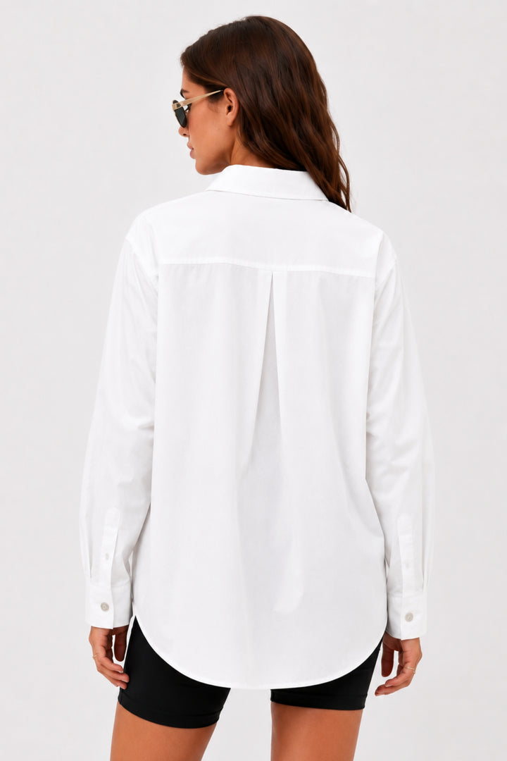 Ornate Button White Shirt