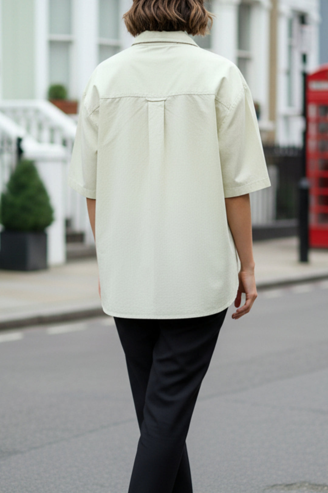 Lime Cream Cotton Shirt