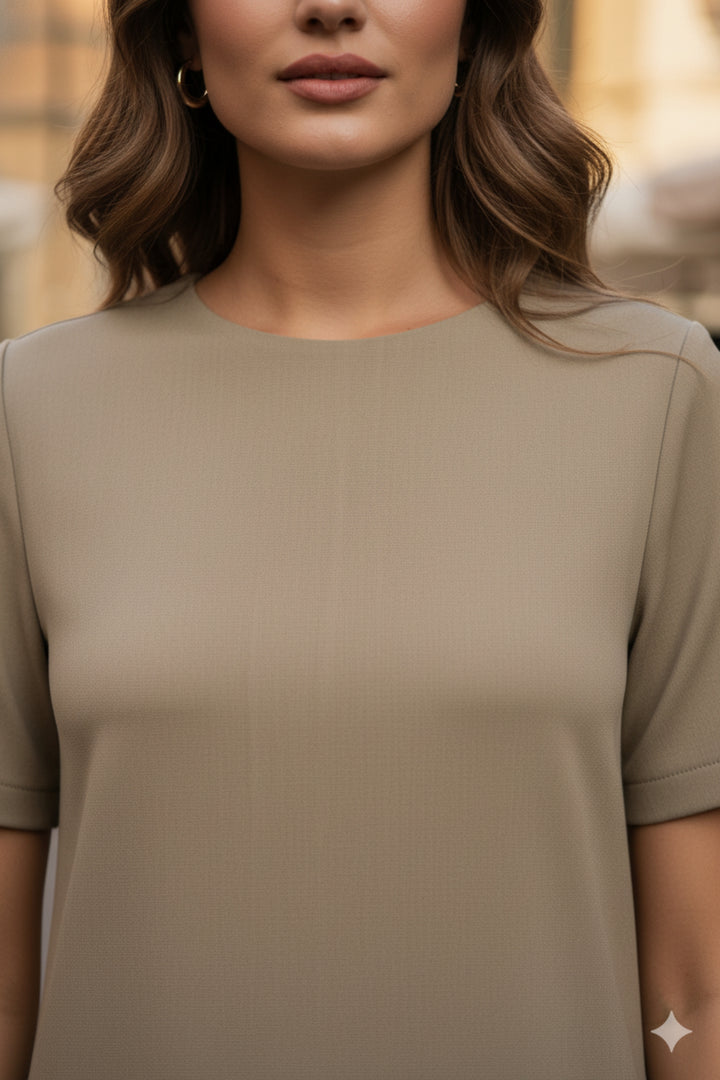 Maeve Greige Shift Dress