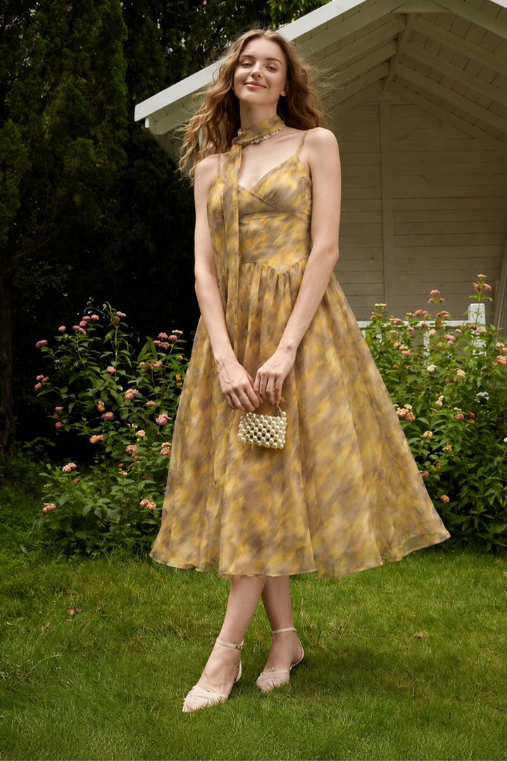 Sunlit Haze Scarf Dress