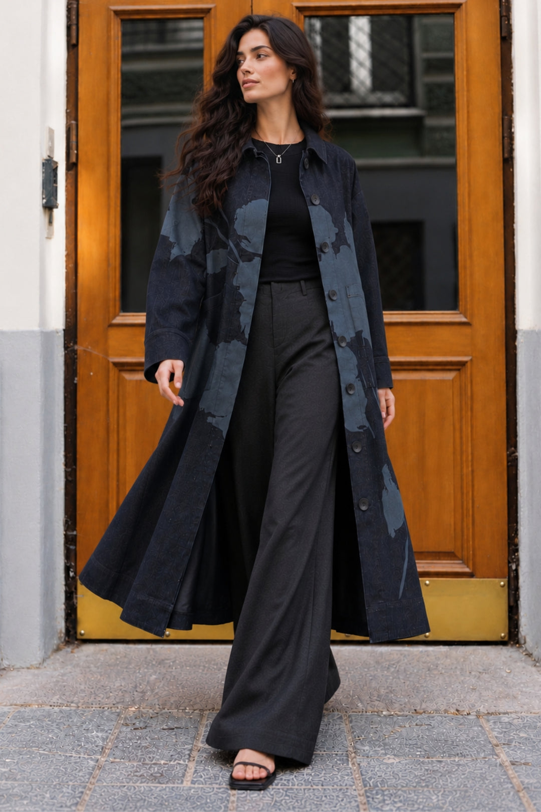 Ink & Ash Black Trench Coat