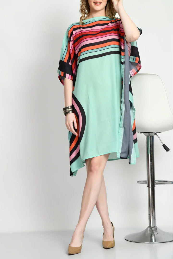 Green Breezy Kaftan Dress