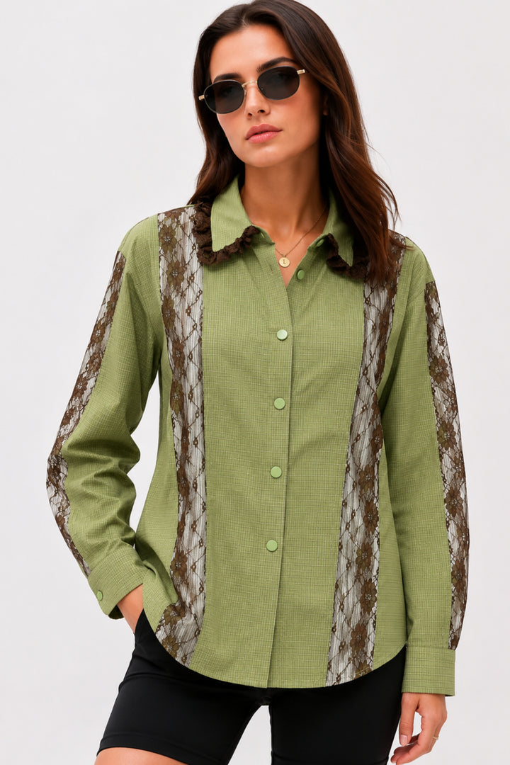 Vintage Sage Lace Shirt