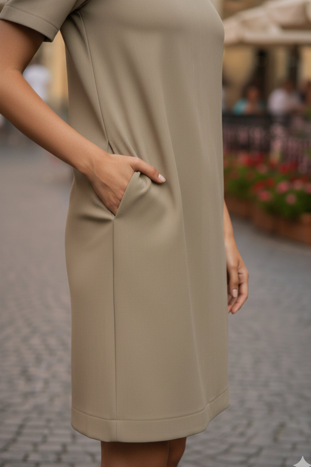 Maeve Greige Shift Dress