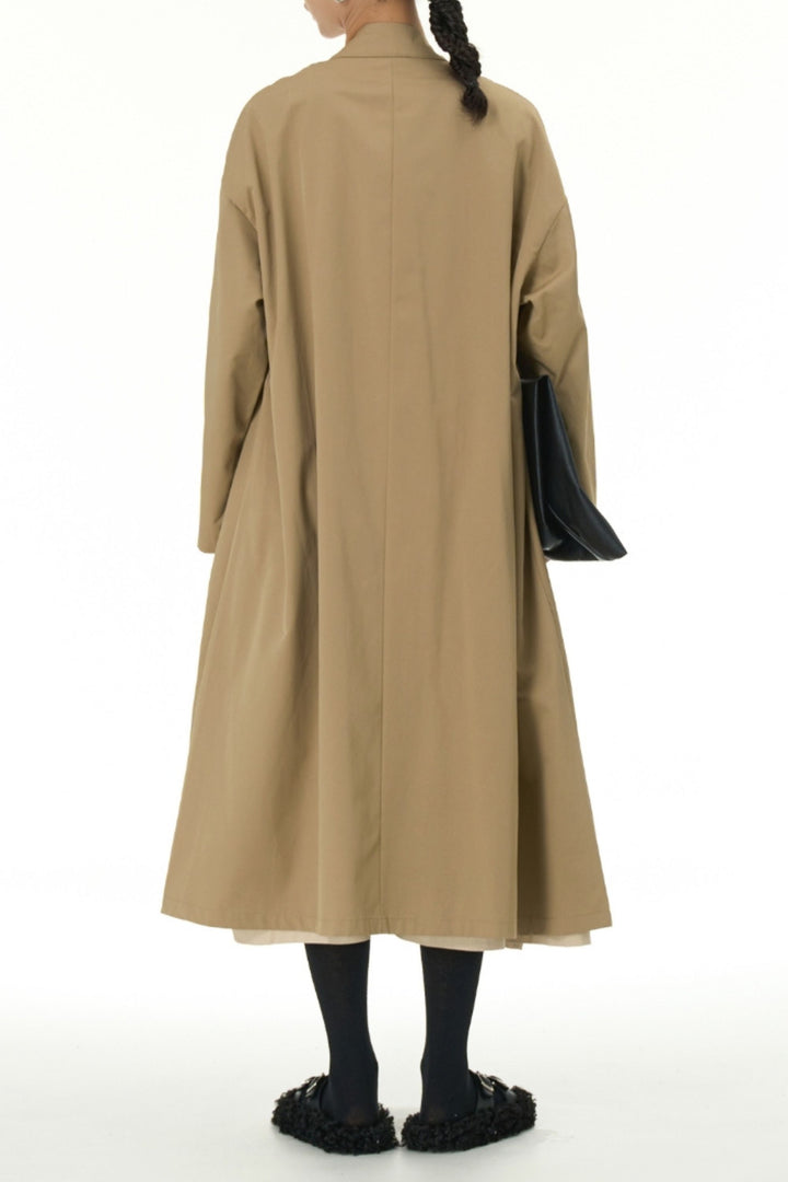 Women's brown trench coat for casual wear