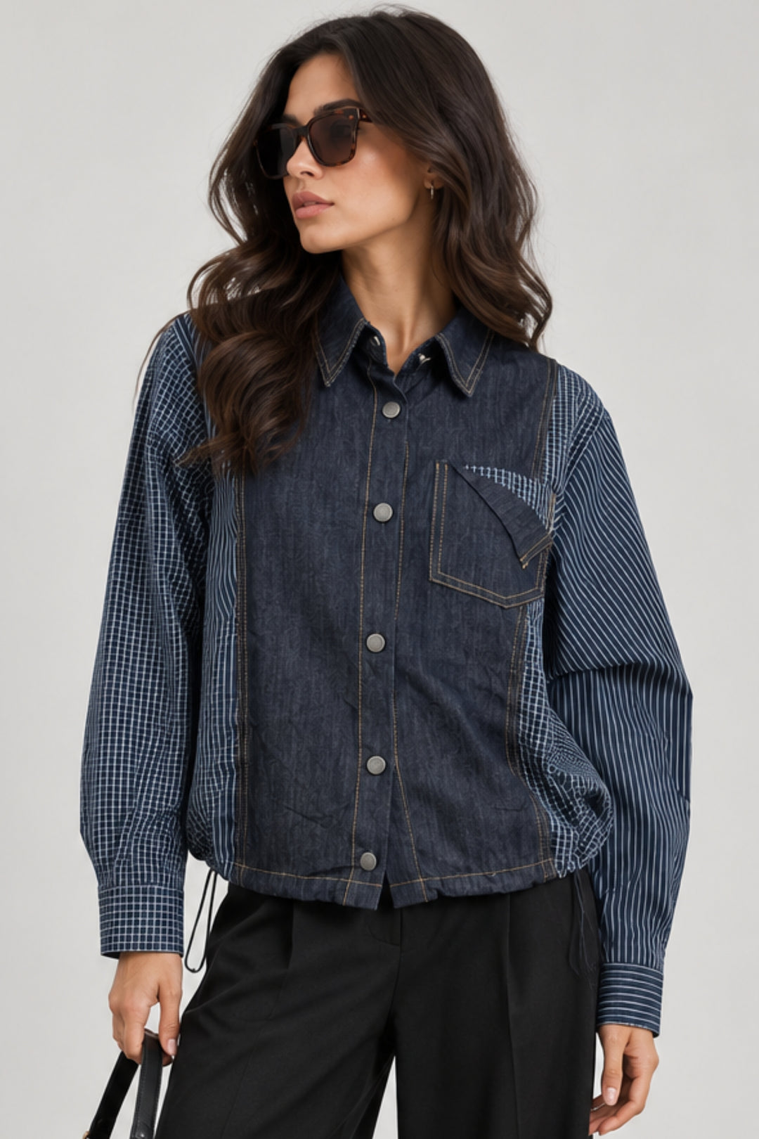 Avery Denim Panel Shirt