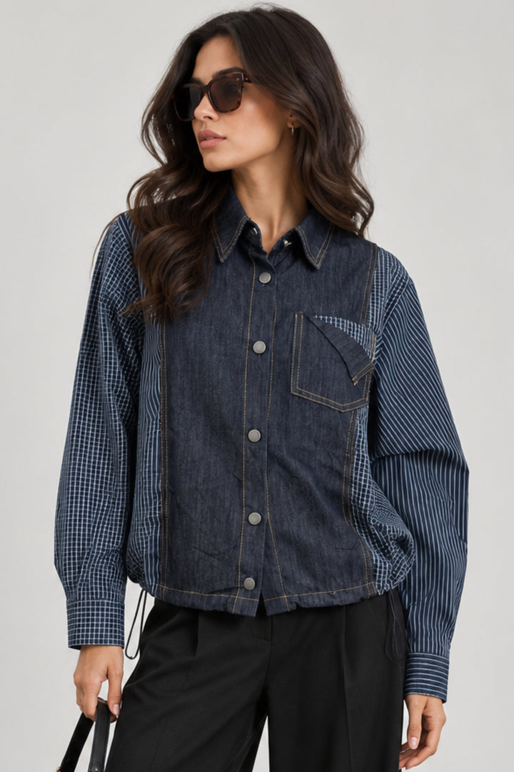 Avery Denim Panel Shirt