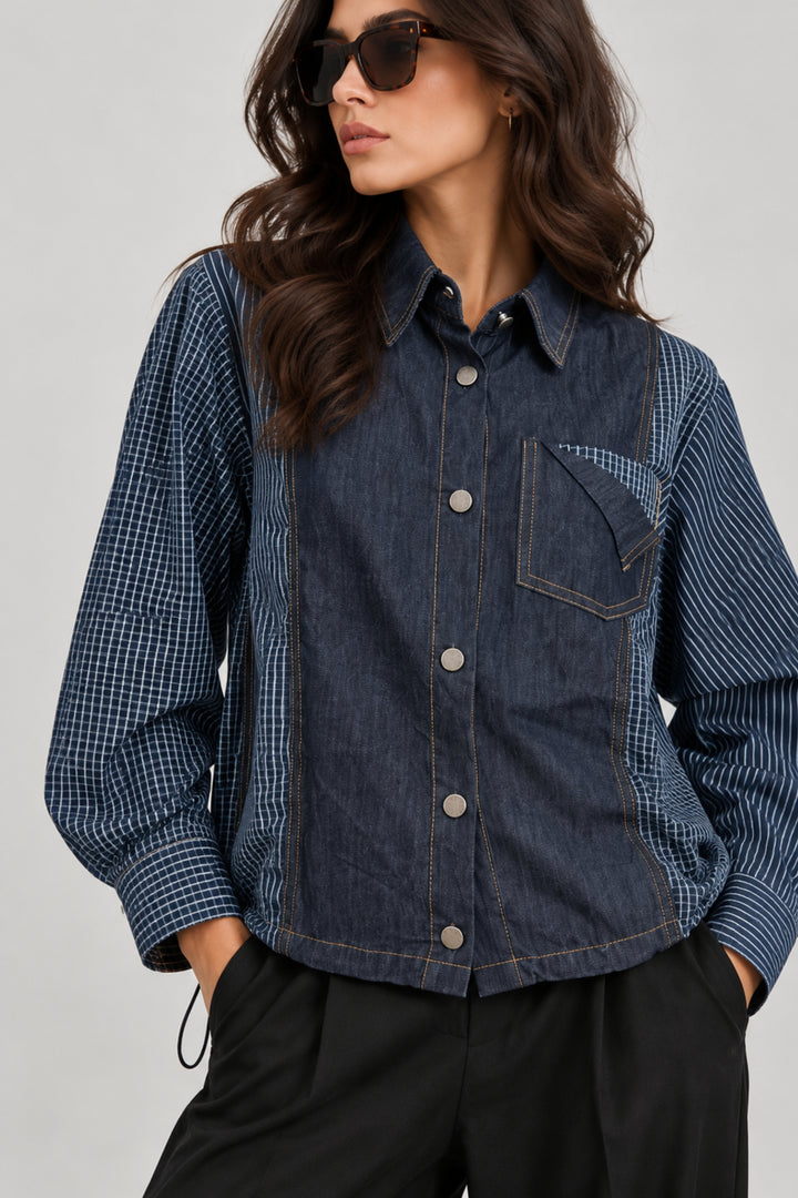 Avery Denim Panel Shirt