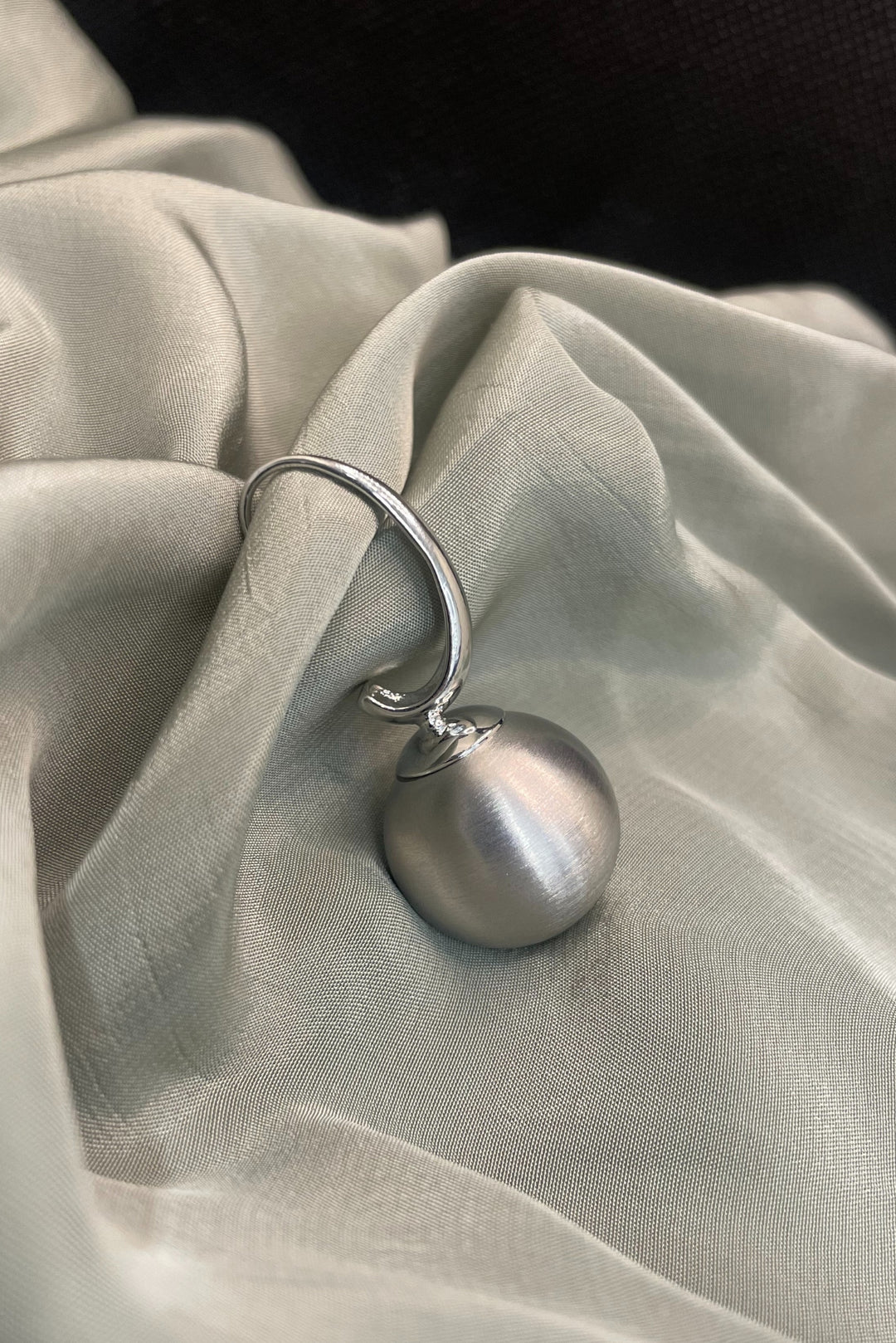 Silver Ball Dangle Drop Earrings