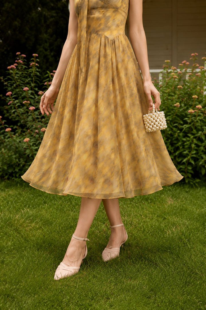 Sunlit Haze Scarf Dress