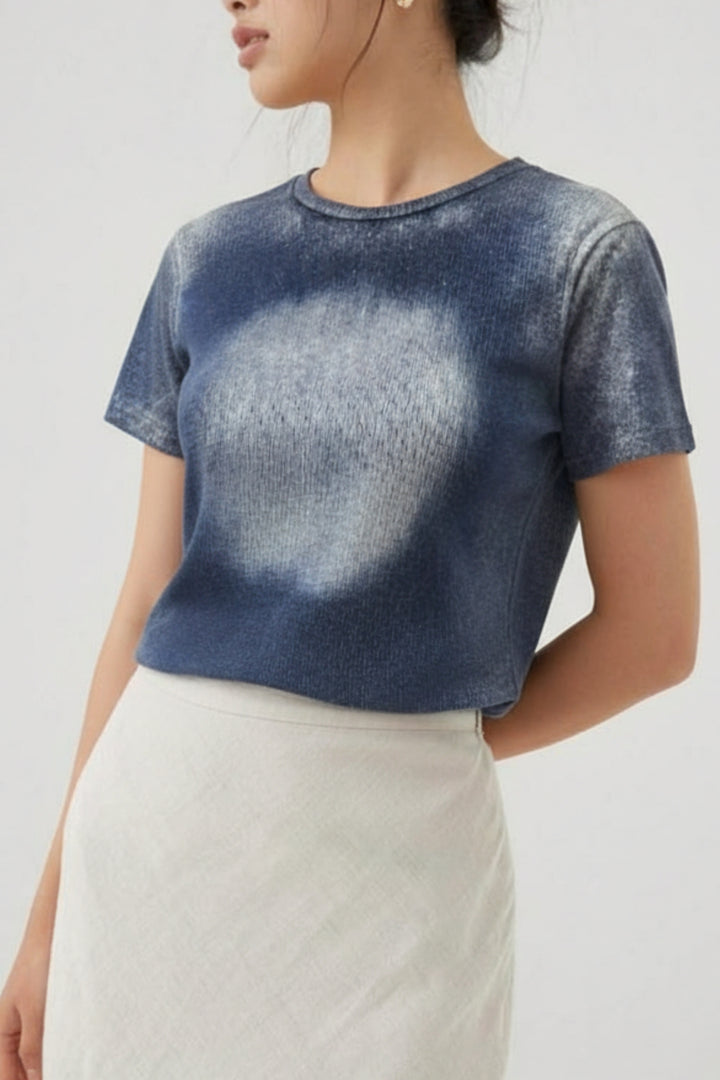 Shimmer Blue Faded Top