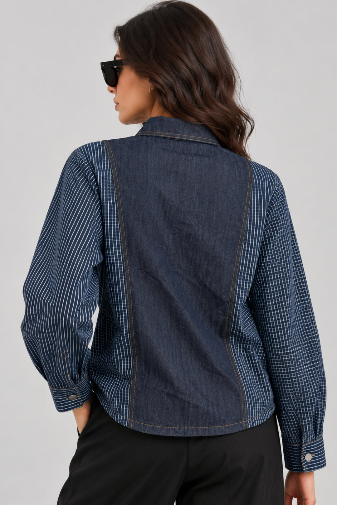 Avery Denim Panel Shirt