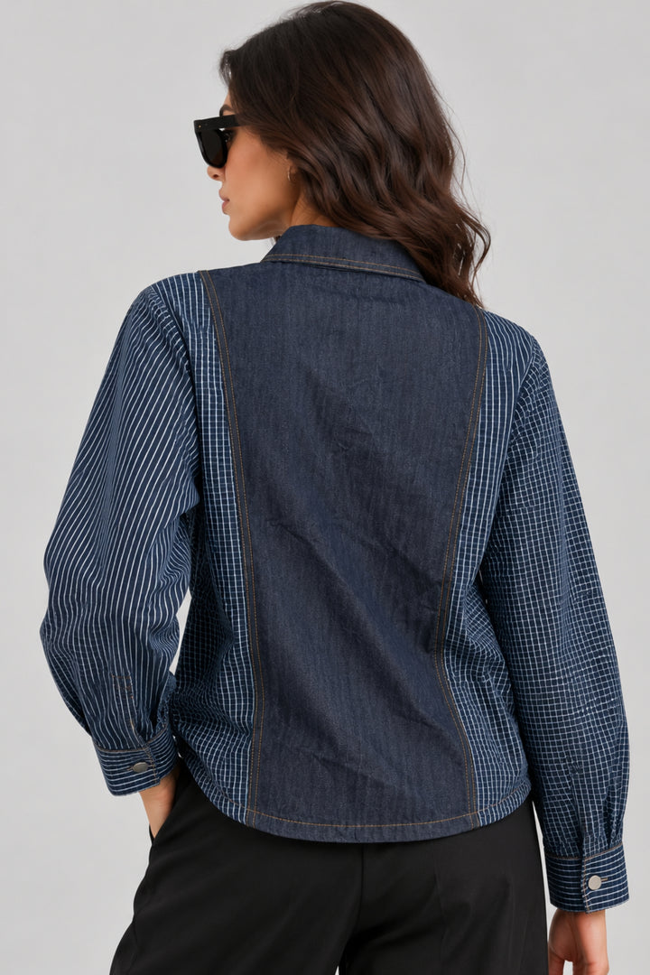 Avery Denim Panel Shirt