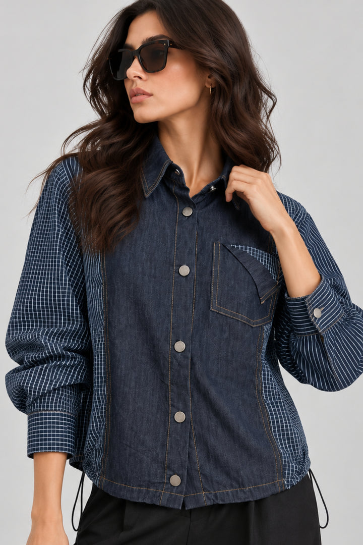 Avery Denim Panel Shirt