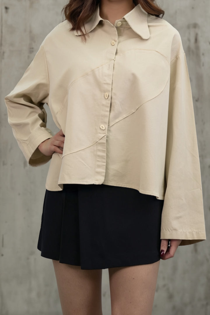 Mellow Cream Oversized Shirt