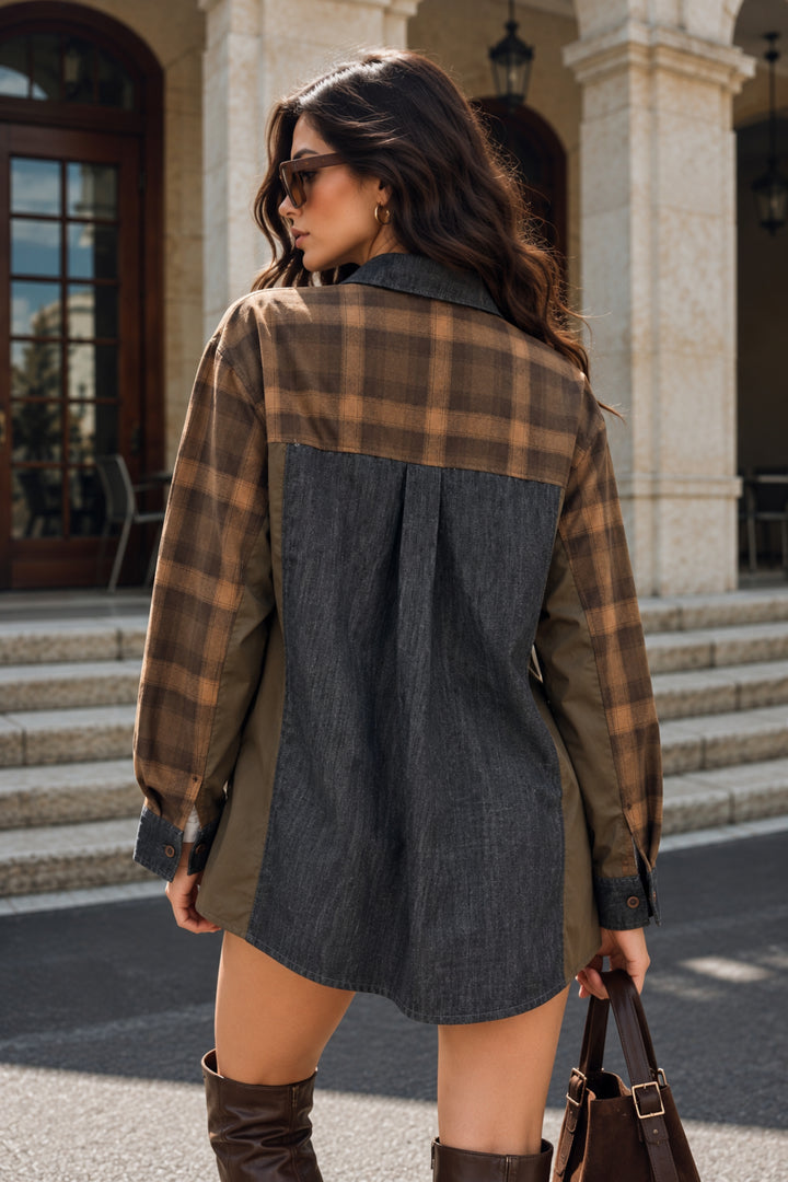 Walnut Denim Fusion Shacket