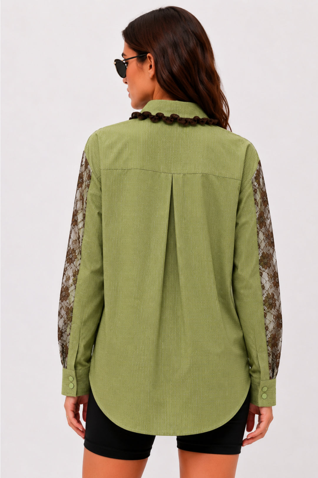 Vintage Sage Lace Shirt