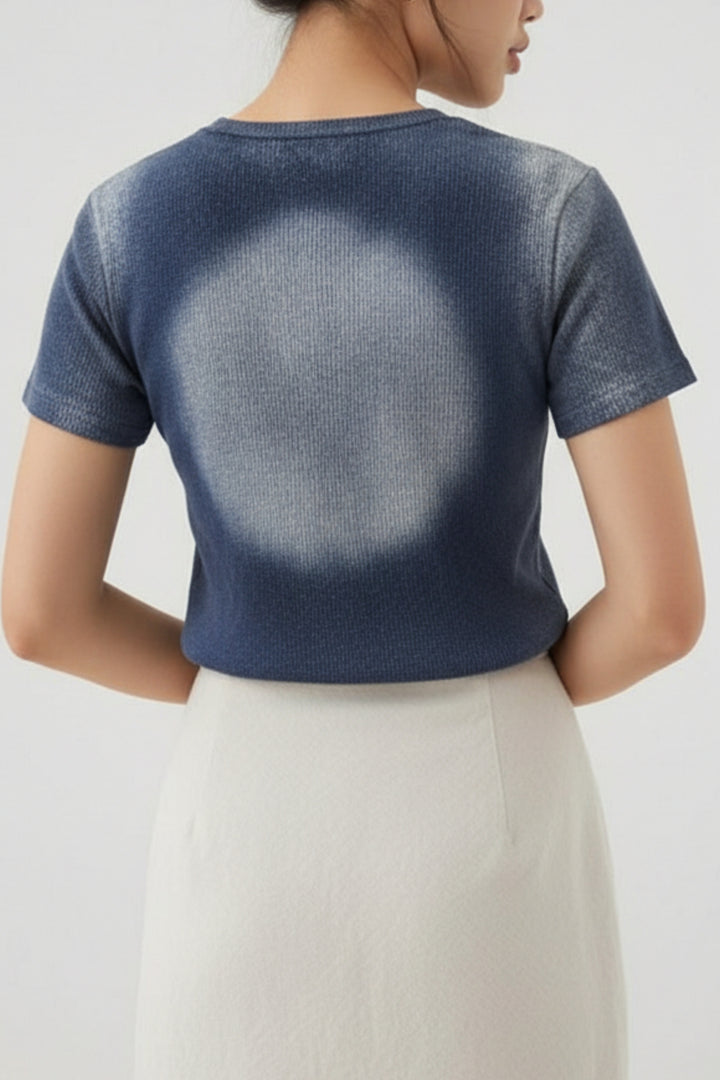 Shimmer Blue Faded Top